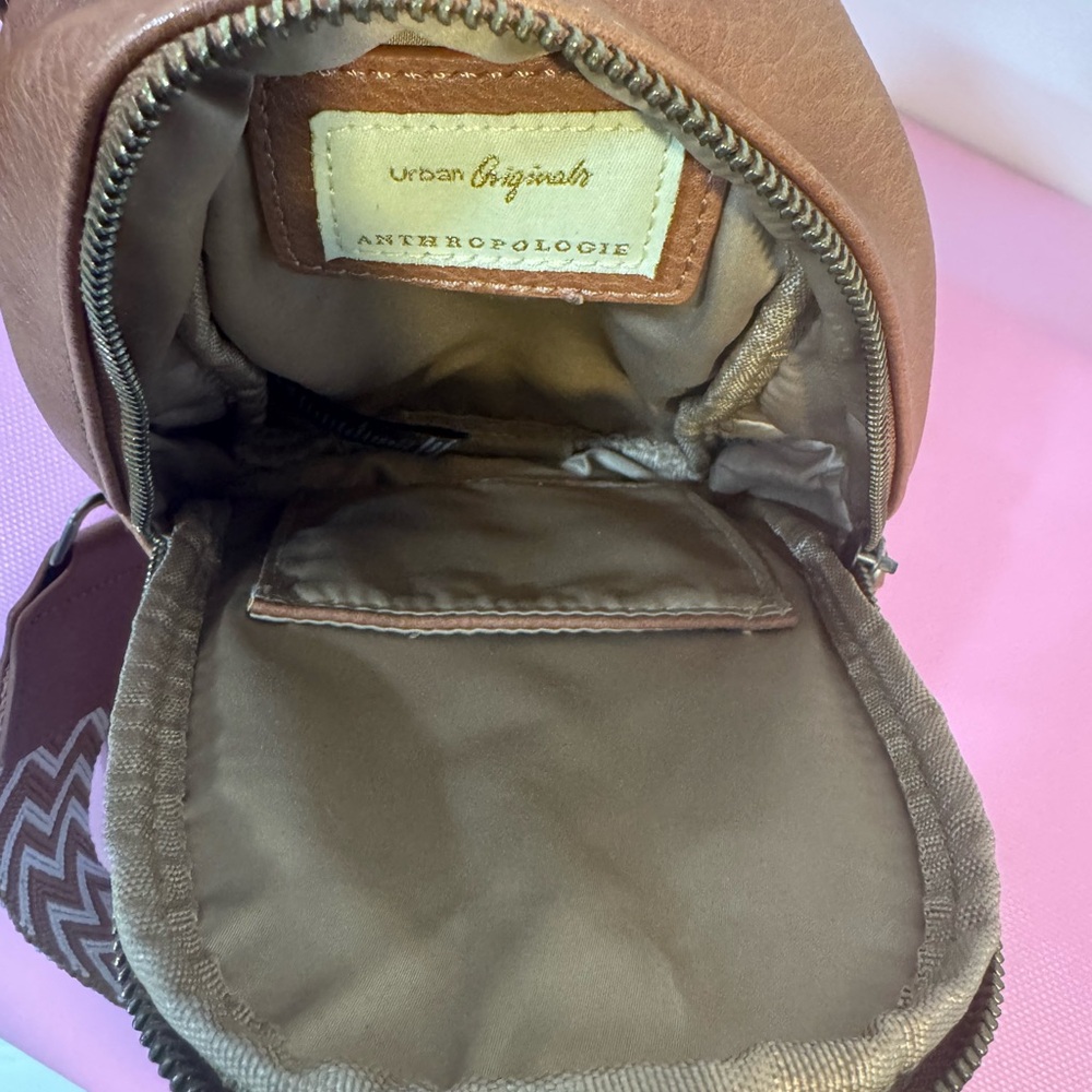 Anthropologie Urban Originals Liberty Sling Bag Tan Crossbody - Picture 9 of 9